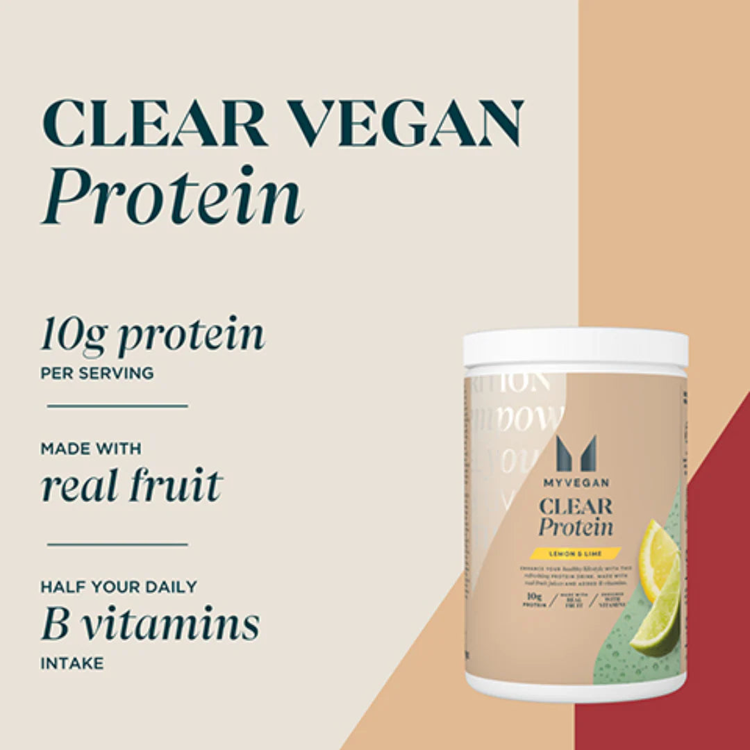 Myvegan Clear Protein – Lemon & Lime (320g)