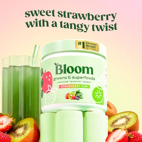 Bloom Nutrition Green Juice Powder Strawberry-Kiwi Flavor