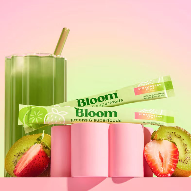 Bloom Nutrition Green Juice Powder Strawberry-Kiwi Flavor