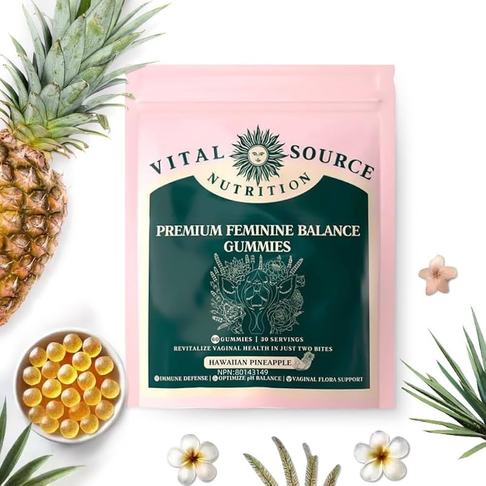 Vital Source Nutrition -Premium Feminine Balance Gummies (Hawaiian Pineapple)